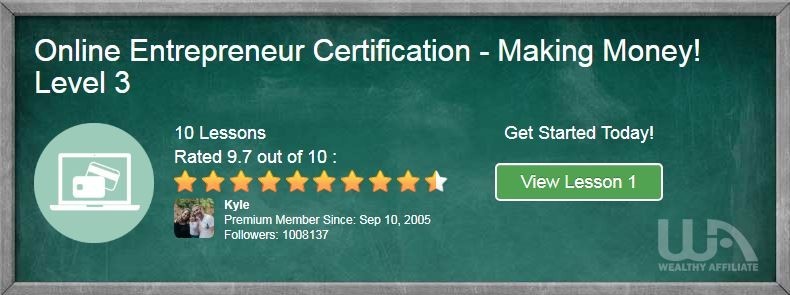 Wealthy Affiliate Certification Course Level 3