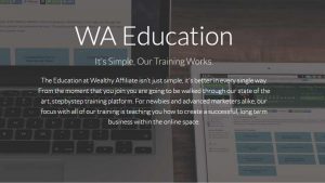 Wealthy Affiliate Education